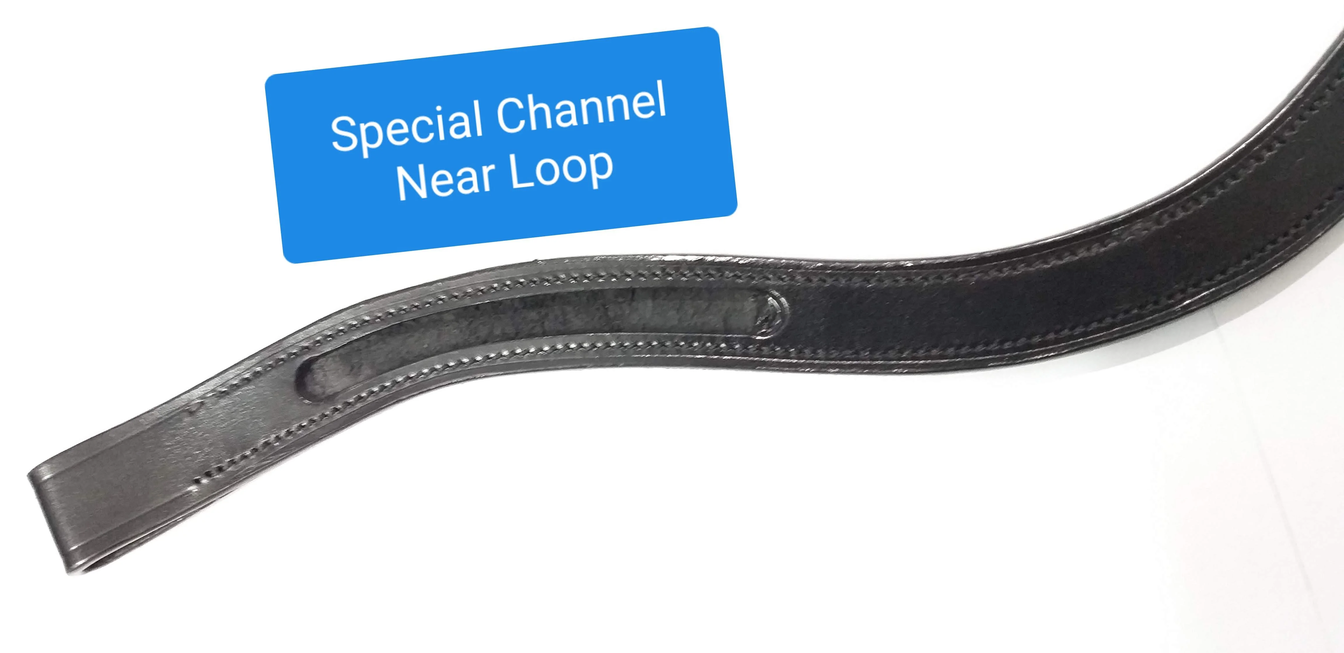 HIGH QUALITY LEATHER DUAL EMPTY CHANNEL LUXURY BROW BAND FOR HORSE BRIDLE English horse racing products from India