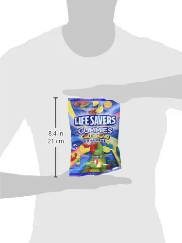 Gummi Savers Lifesavers, жевательные резинки, столкновения, Различные вкусы, 7 унций (упаковка из 12), Бесплатная доставка внутри страны