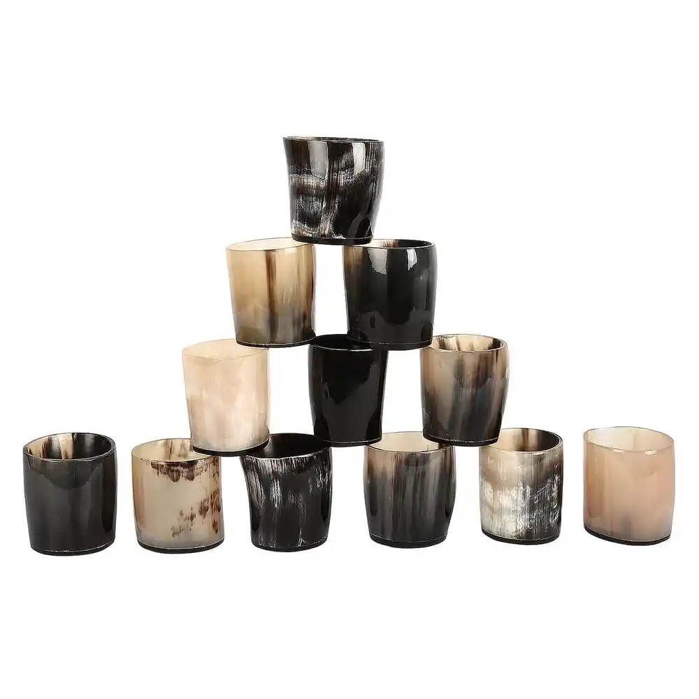 100% Natural buffalo Horn Drinking Glass Genuine Viking Glass Handcrafted Tankard High Selling Beer Ox Mug