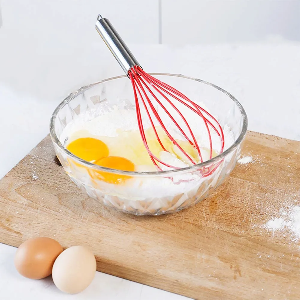 Existing High Quality 12 Inch Silicone Whisk With Stainless Steel Handle