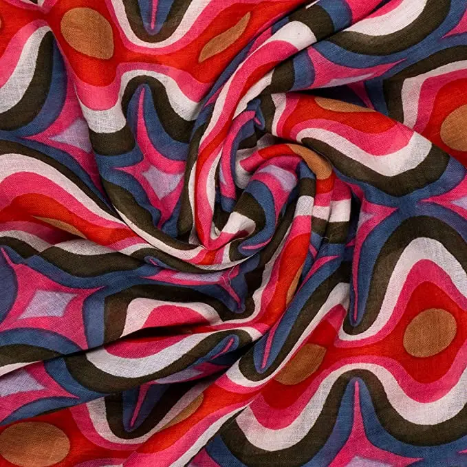 Gupta Ji Cute Floral Print Scarf: Spring Flowers Printed Scarves for Women (White-Floral) ethicon soie