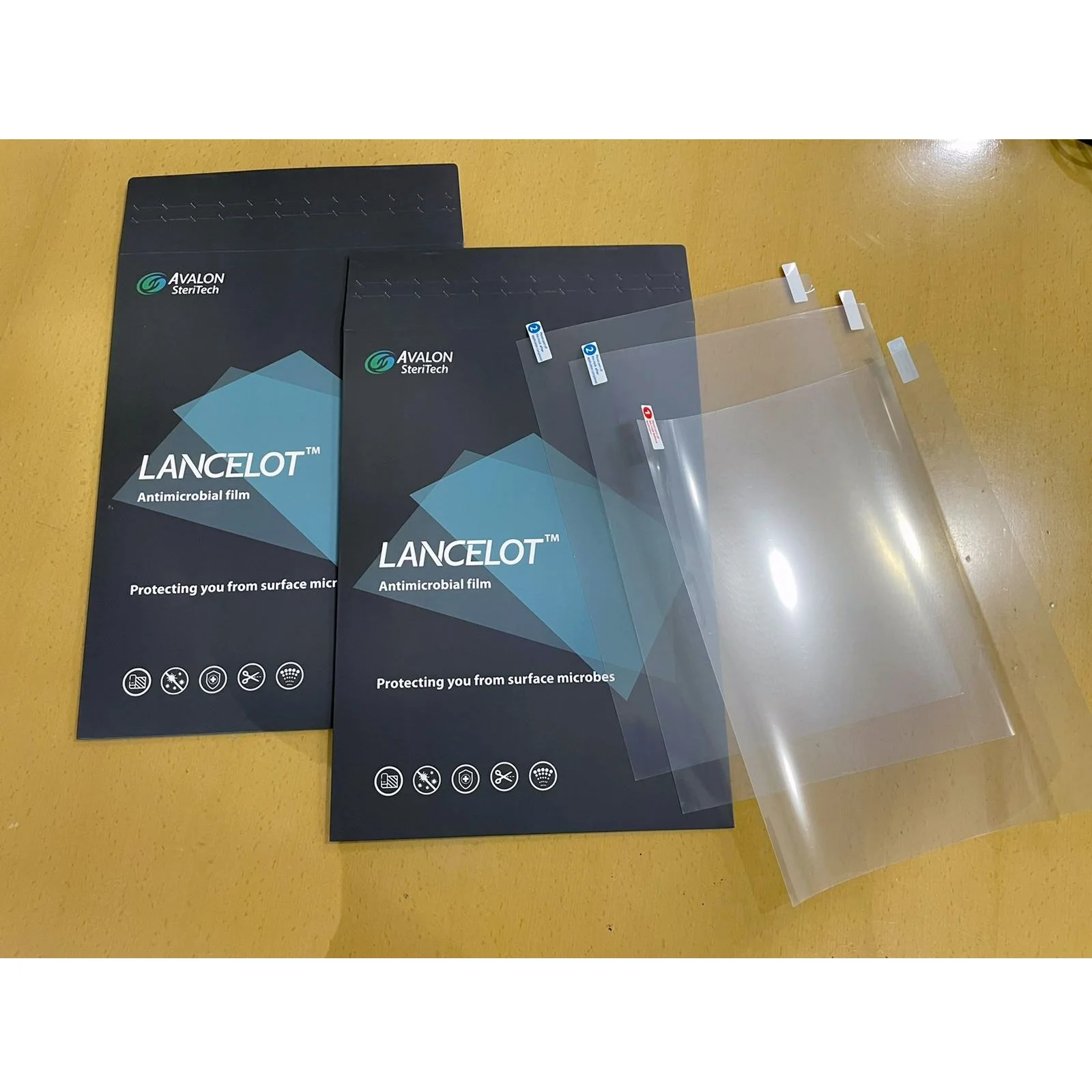 Metallized Film Soft Transparent Avalon Steritech Lancelot Anti-Microbial Film with Chlorine and Alcohol Based Disinfectants