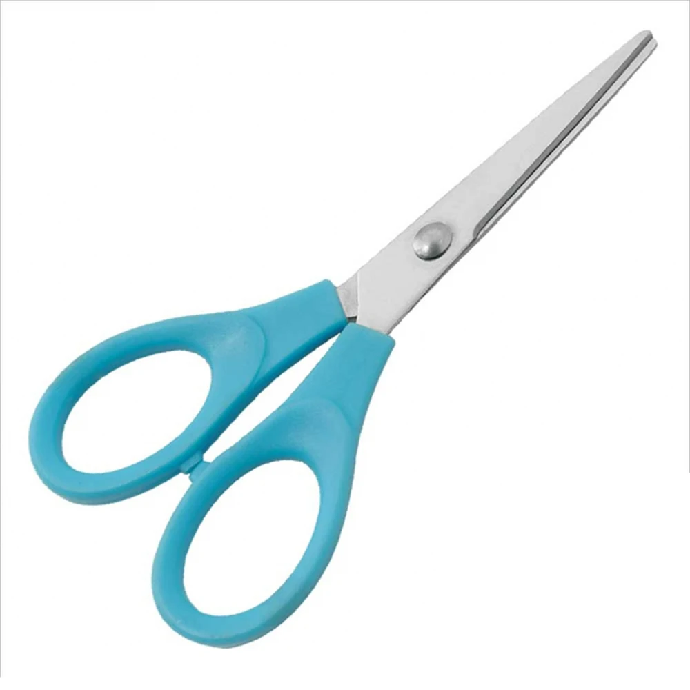 5 inches Baby scissors with straight blades with comfortable plastic handle for paper cutting crafting