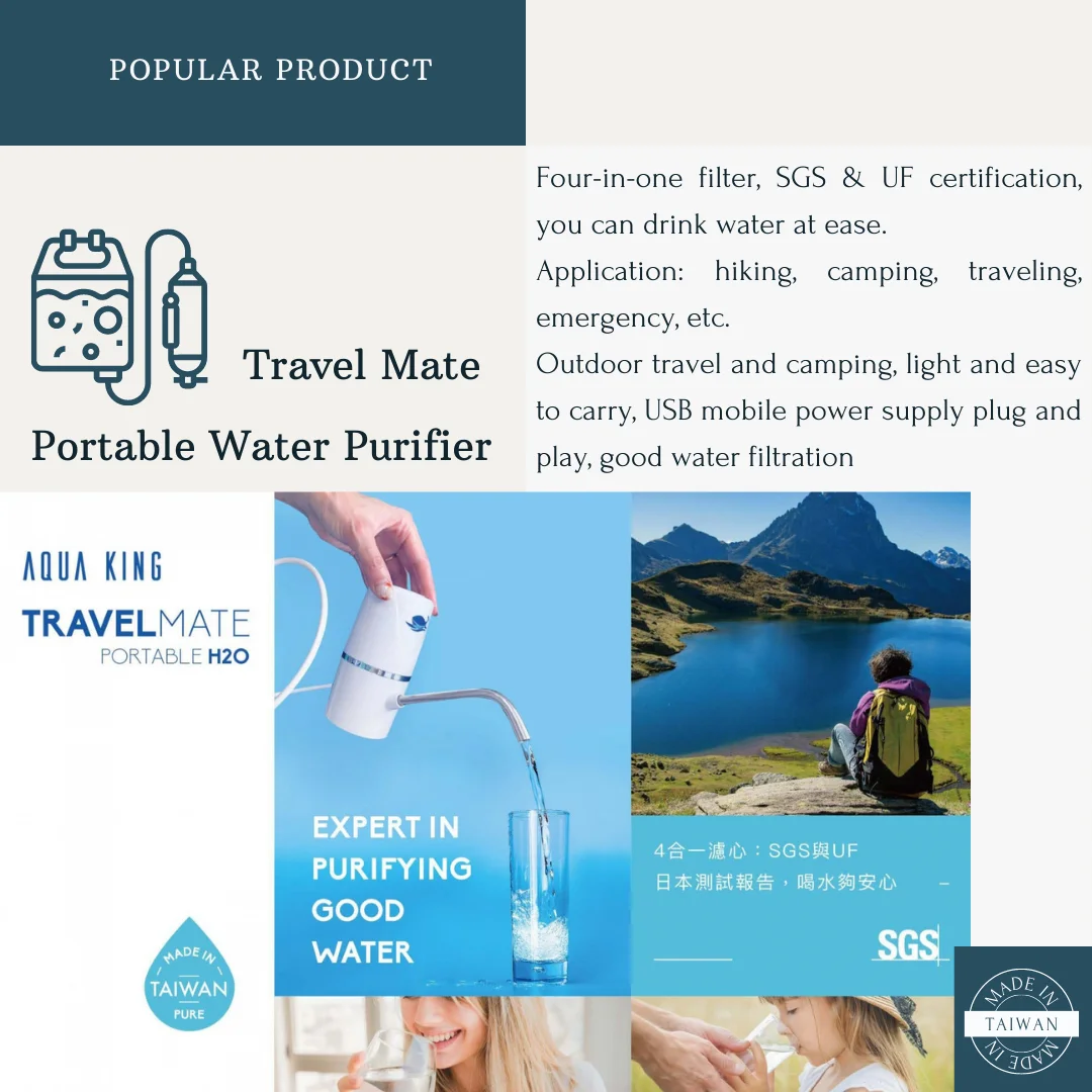 Партнеры watertravel мат портативный H2O Сделано в Тайване 4-в-1 фильтр высокопроизводительный очиститель воды кран