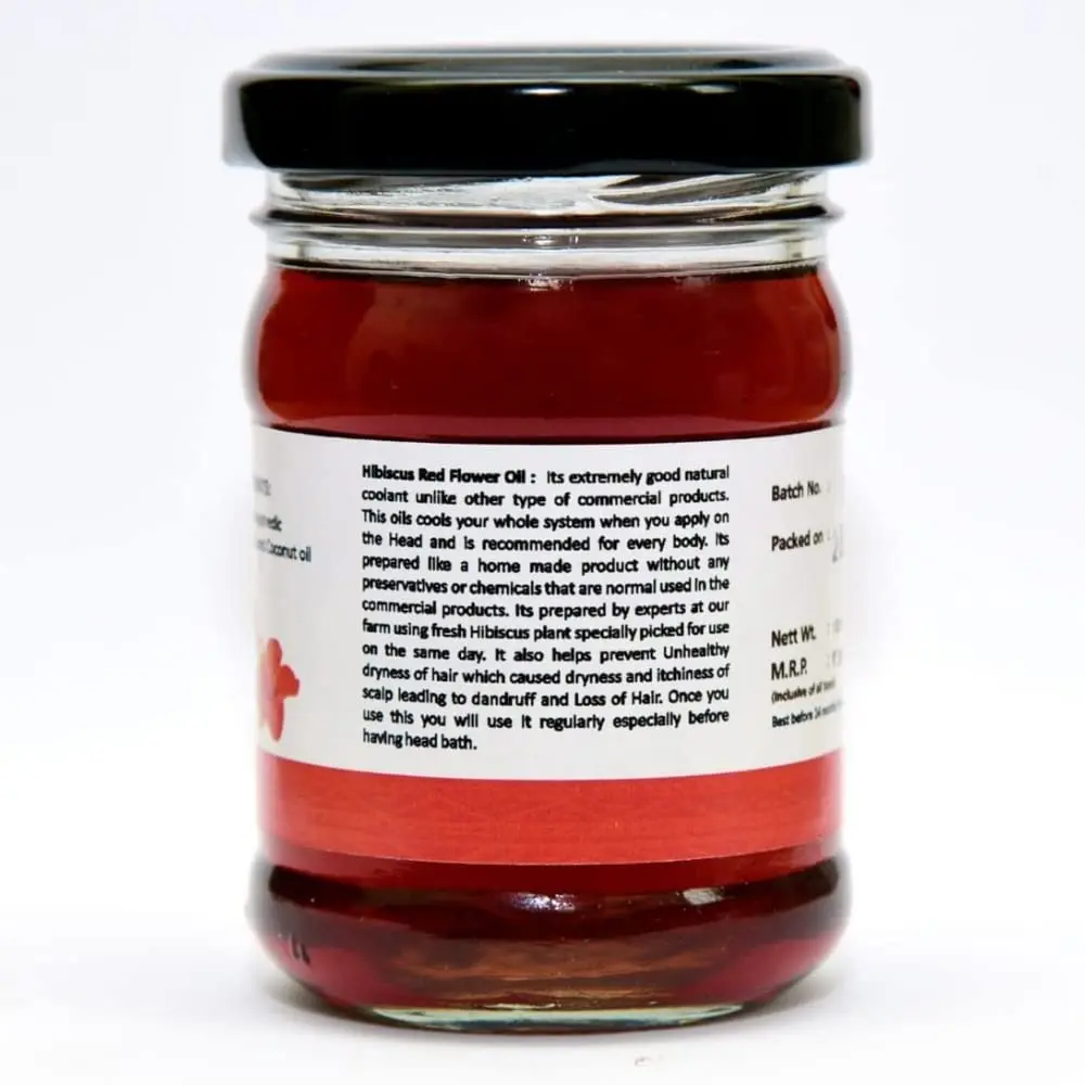 100% Wholesale Organic Nutrient Hibiscus Red Flower Hair Oil For Anti Hair Fall Softens Hair Growth and Strengthens