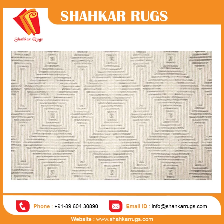 Best Living Room Rugs EHR 02 Grey Silver Hand Tufted High Quality From India At Wholesale Price