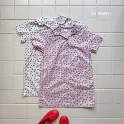 DE MARVI Kids Toddler Floral A-line Casual Dresses Girls Summer Casual Dress Wholesale Korean Manufacturer MADE IN KOREA
