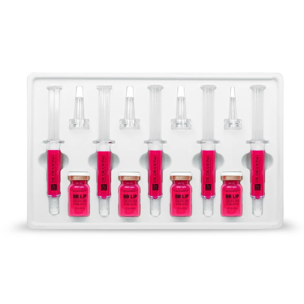 private label  BB LIP Red Korea DR.DRAWING BB Lips glow Meso Serum For Semi Permanent BB Makeup Lip Gloss MTS  OEM logo