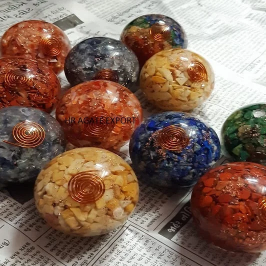 Agate Orgone Healing Best Quality Sphere Wholesale Crystal Energy Orgonite Meditation Decoration Sphere Ball