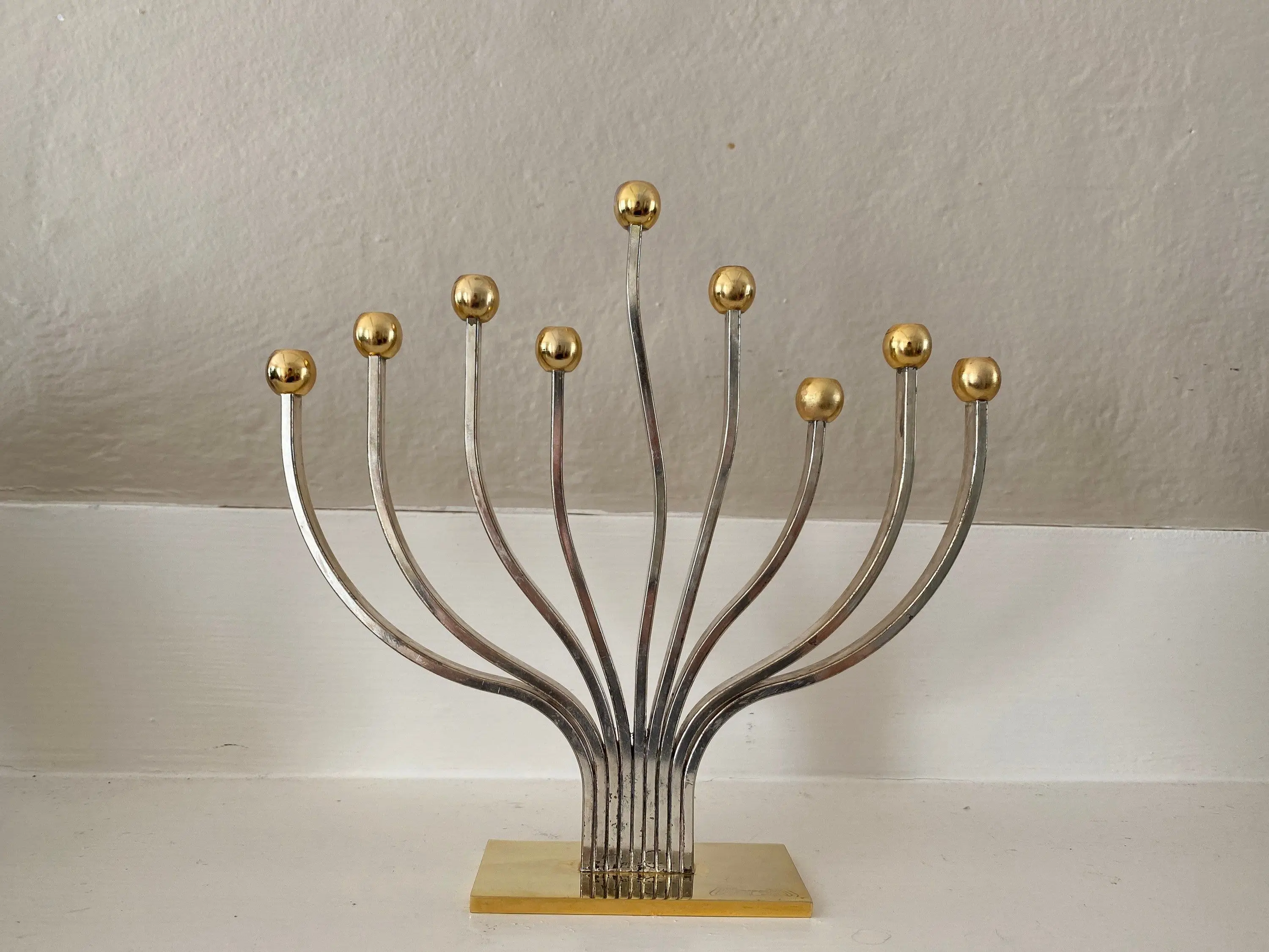 Традиционный латунный Менора 9 рук канделябра ханнука и еврейские подарки по оптовой цене для еврейских церемониальных подарков