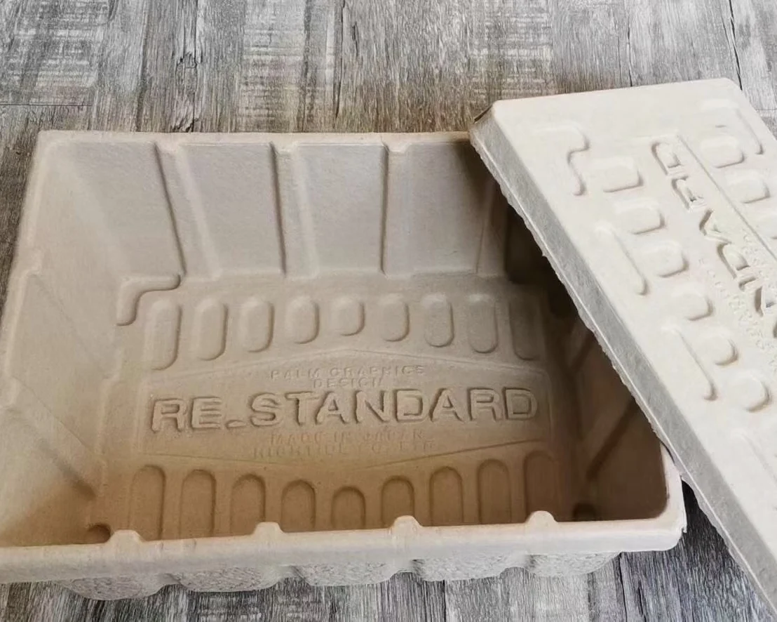 Pulp storage box paper tray biodegradable pulp  ice cooler/chest  box beer container