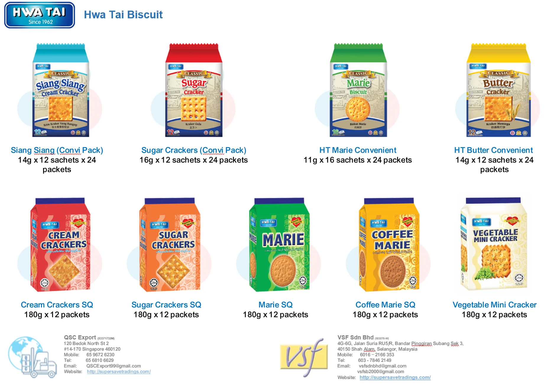 Hwa Tai Cream Crackers Tin - 800g Cream Crackers Biscuits