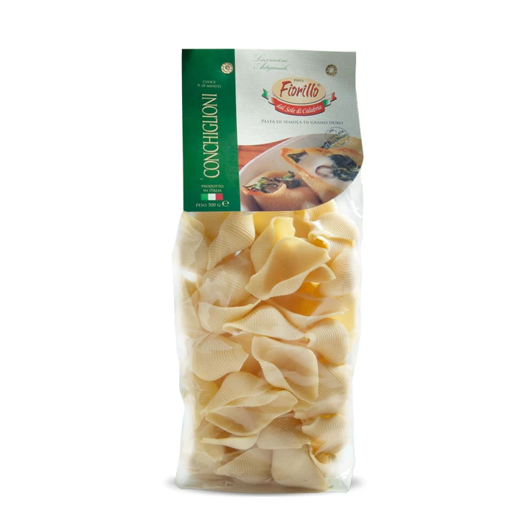 Conchiglioni, Высококачественная Макарон ручной работы, первоклассная семинка, пшеничная пшеница, Pastificio Fiorillo 500gr