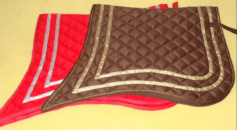 TOP TRENDING SPANISH HORSE SADDLE PAD WITH LACED and LEATHER DESIGN and FRINGES SPANISH HORSE SADDLE PADS CUSTOM SADDLE PADS