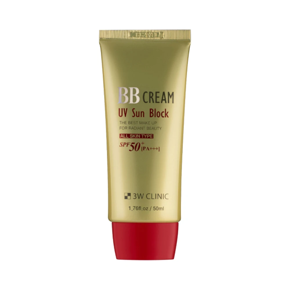 [3 Вт CLINIC] УФ солнцезащитный крем BB-50 мл (SPF50 + PA +++) /Сделано в