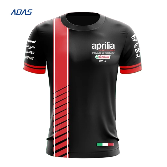 Custom Made Sublimation Cool Dry Motorcycle Car Racing Polo Shirt Custom Auto Racing Shirt Light Weight Polyester Custom Design