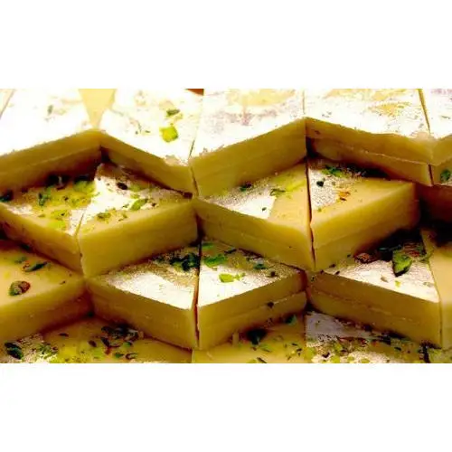 Kaju Pista Burfi Indian Sweet Indian Sweet Made of Pistachio And Cashew Nut Pure Tasty