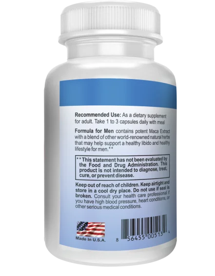 Natural Herbal Supplement & Vitamin Products for Male Enhancement & Men Energy Stamina in Pills, Tablets, Capsules wt Maca Root