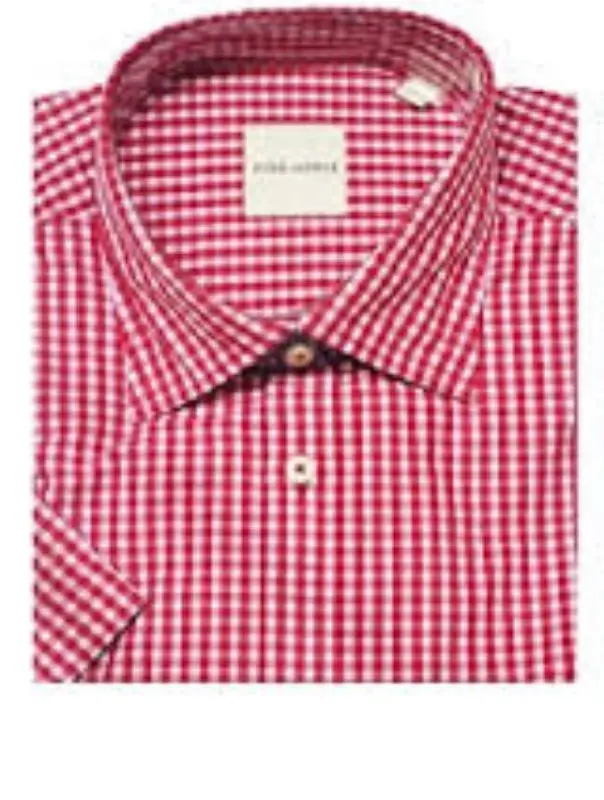 Cotton Men shirt plaid woven cotton half sleeve hi fashion shirts fine combed organic cotton madras check shirts