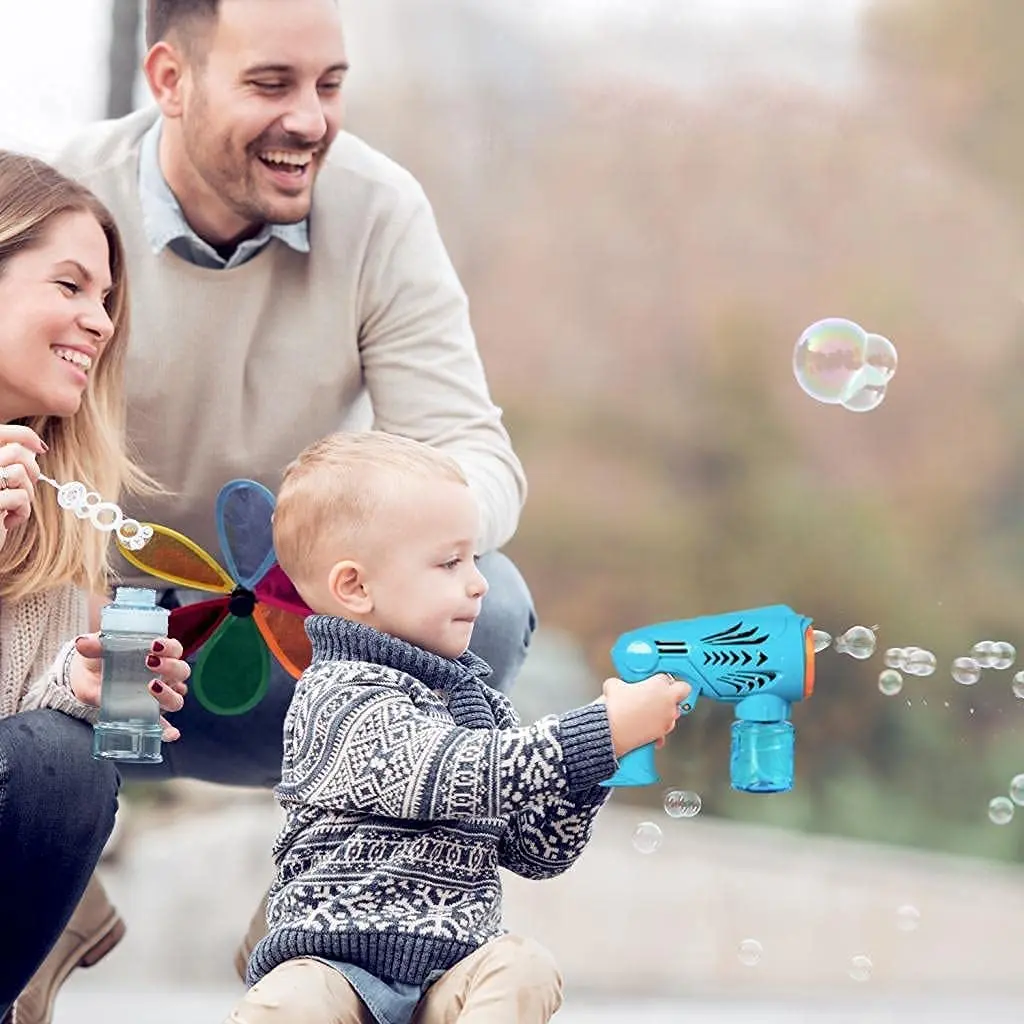 Bubble Guns for Kids Outdoor with Bubble Refill Solution Automatic Bubble  Blower for Kids