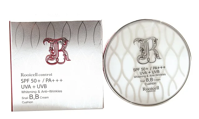 ISO GMP Korean cosmetics SPF50+PA+++ whitening and anti wrinkle blemish concealer  foundation snail BB cream cushion 15g*2