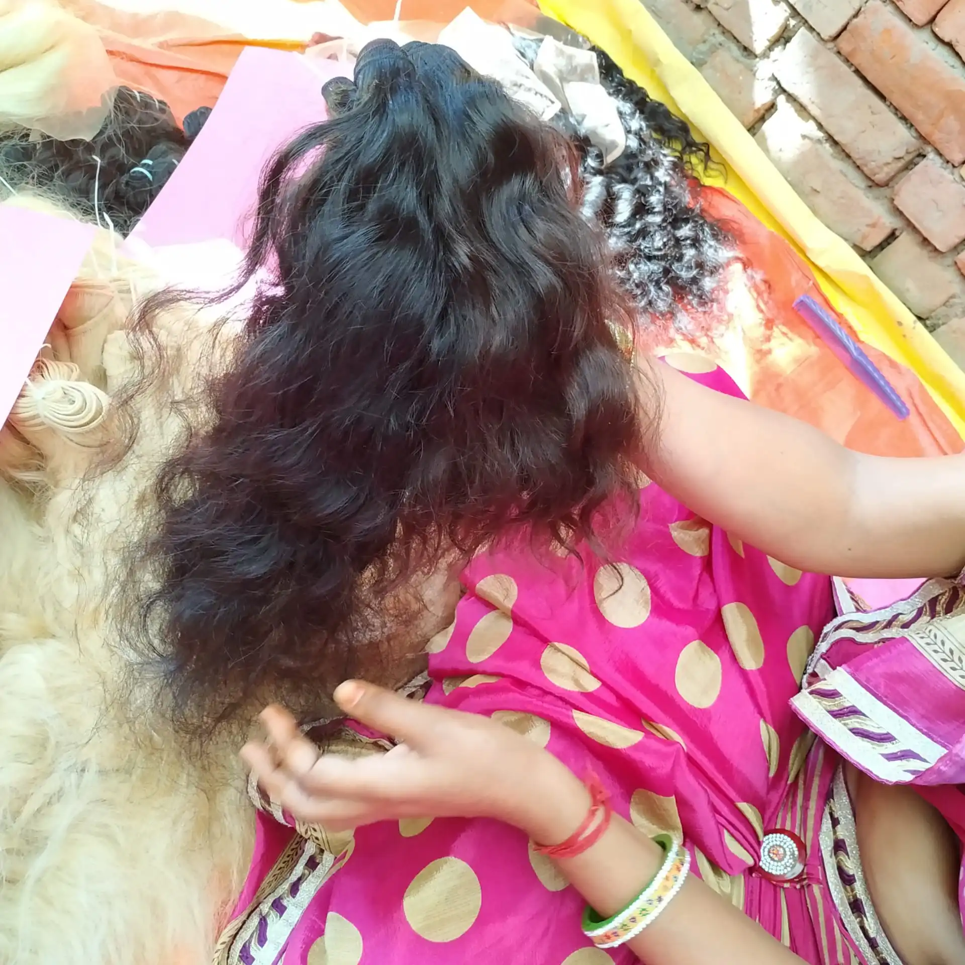 Raw Virgin Unprocessed Cuticle Aligned Indian temple Natural curly Bundle manufactures Human Hair