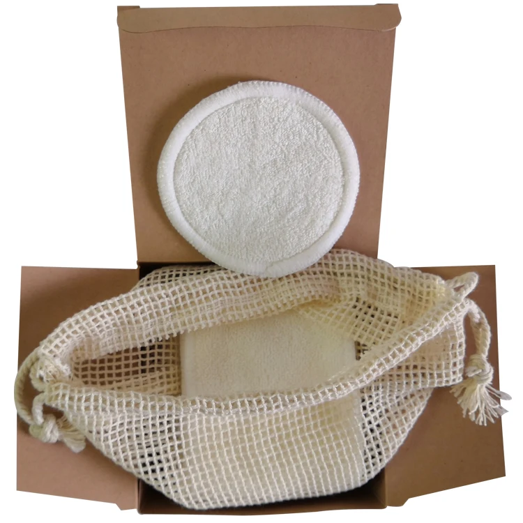 Прямая продажа с фабрики, оптовая продажа, полезный органический моющийся многоразовый бамбуковый прибор для снятия макияжа