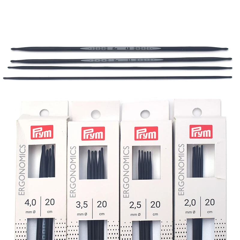 Prym Ergonomics 194223 3.5mm/20cm Carbon Double-pointed Knitting Needles Crochet Hook Yarn Crafting
