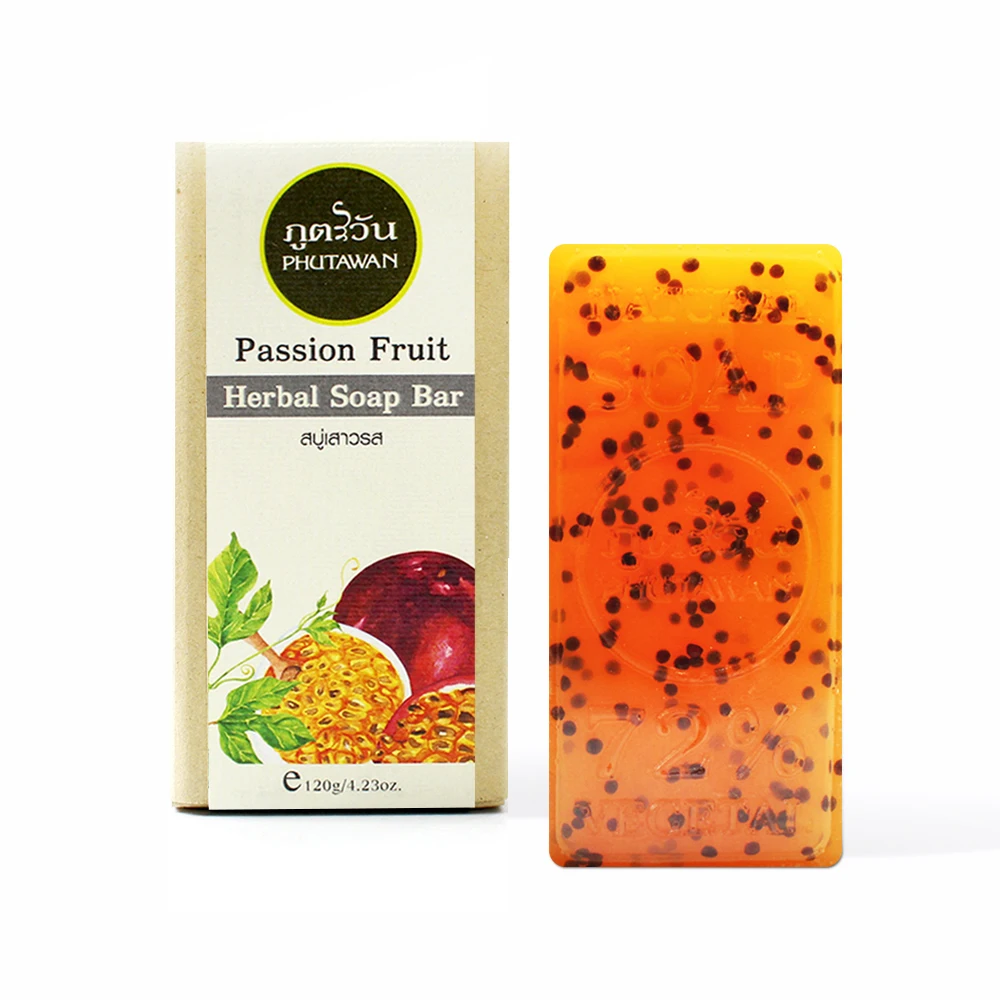 
Высококачественное Органическое травяное мыло, 120 г, натуральный ингредиент страстных фруктов, принимаются OEM/частные этикетки 