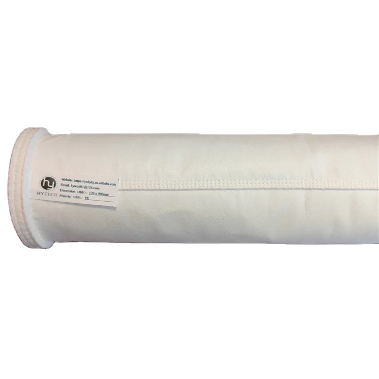 500 550 600 gsm PE PET needle felt non woven filter sock Industrial Polyester Filter Bag for Dust Collection Filter