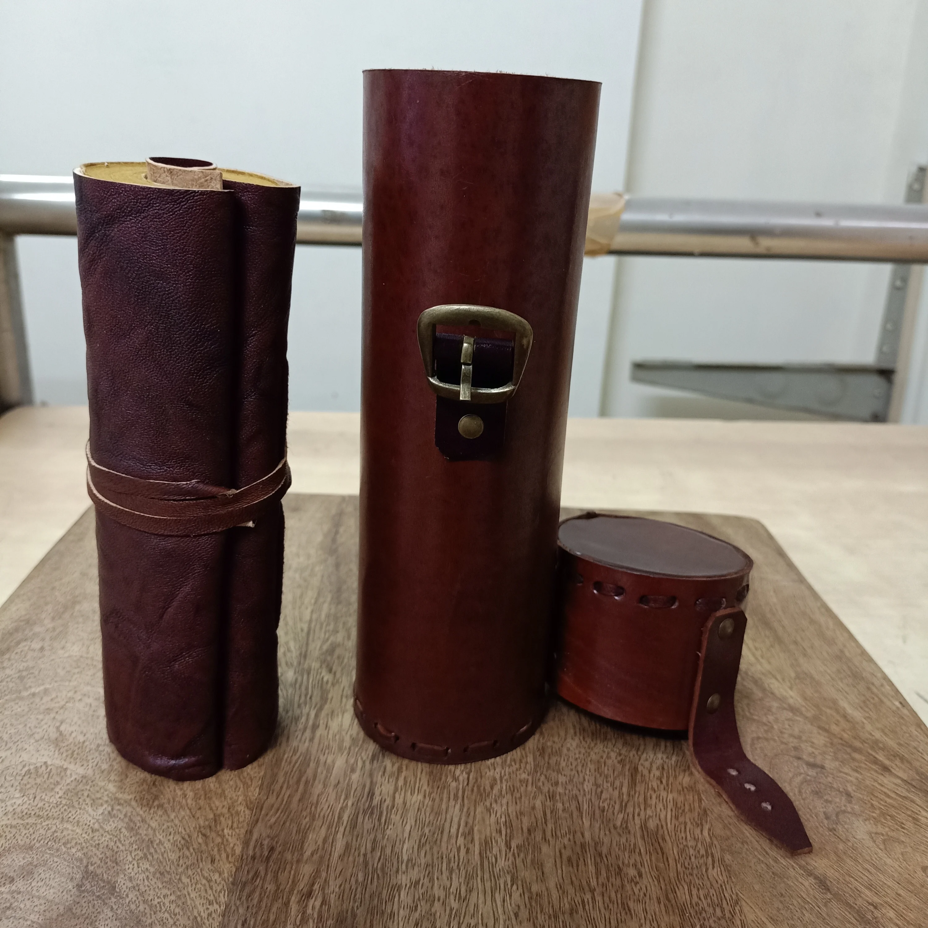 handmade leather scroll journals for writers, travelers, artisans, drawing and painting , journaling