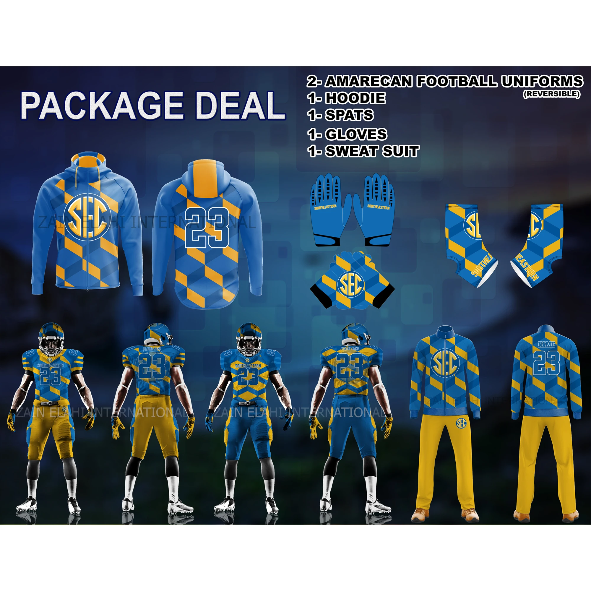 American football jersey custom with football shirts sublimated / American Football deal Package