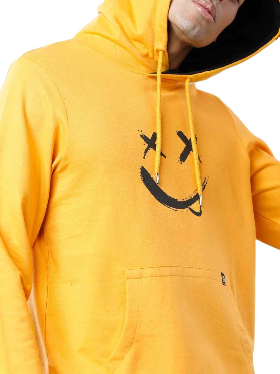 Лидер продаж Толстовка для мужчин онлайн-покупки Мужская Желтая толстовка с капюшоном и принтом лучшее качество оптовая продажа на заказ