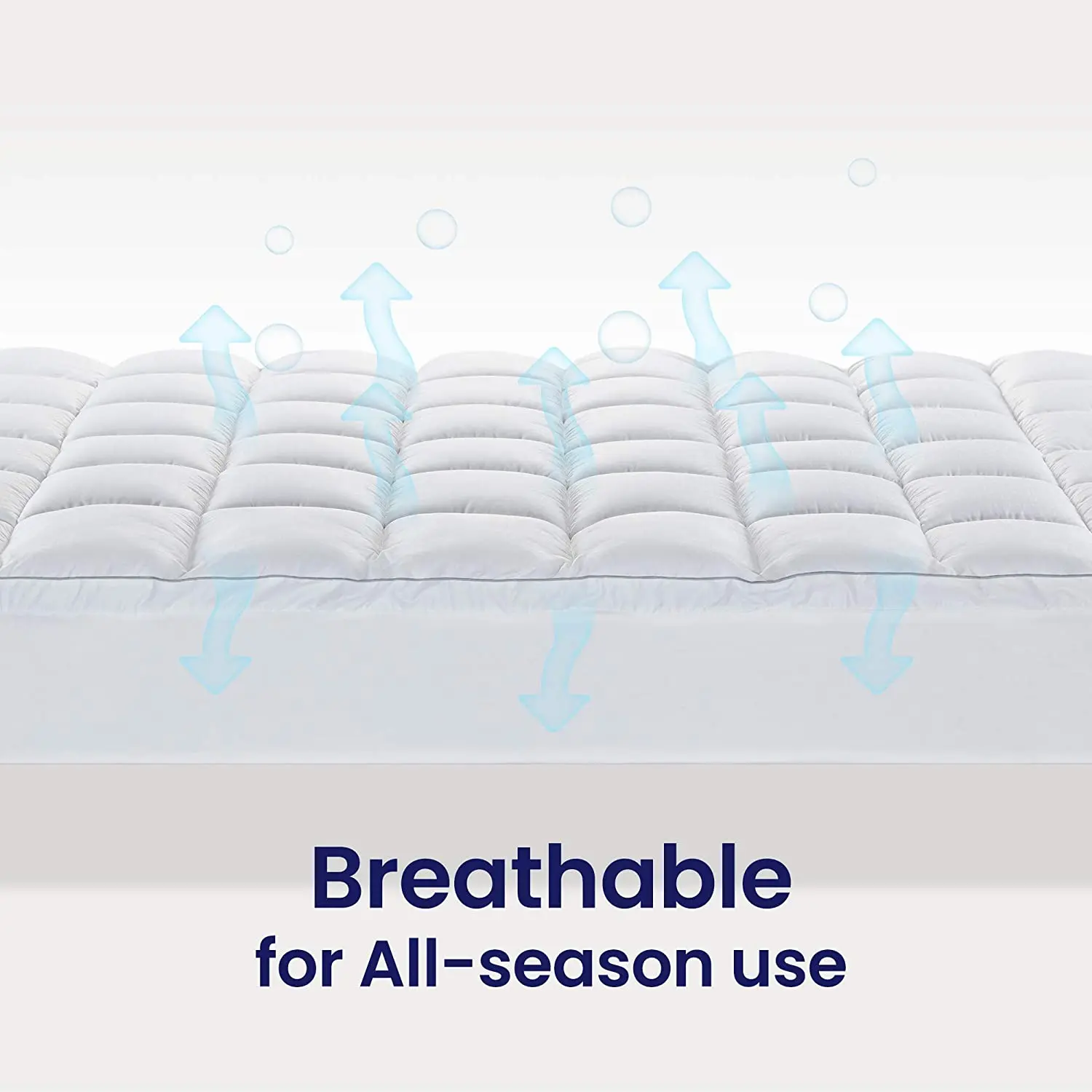 Mattress Pad Cover Cooling Cotton Top Overfilled Extra Thick Soft Down Alternative Topper Quilted Pillow Top Upto 21 inch Deep