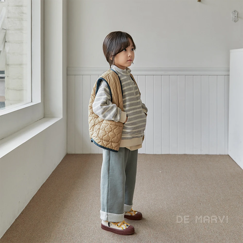 DE MARVI Kids Toddler Fleece Cotton Anorac zipup styile Sweatshirts Boys Girls Winter Clothing Wholesale Korean Manufacturer