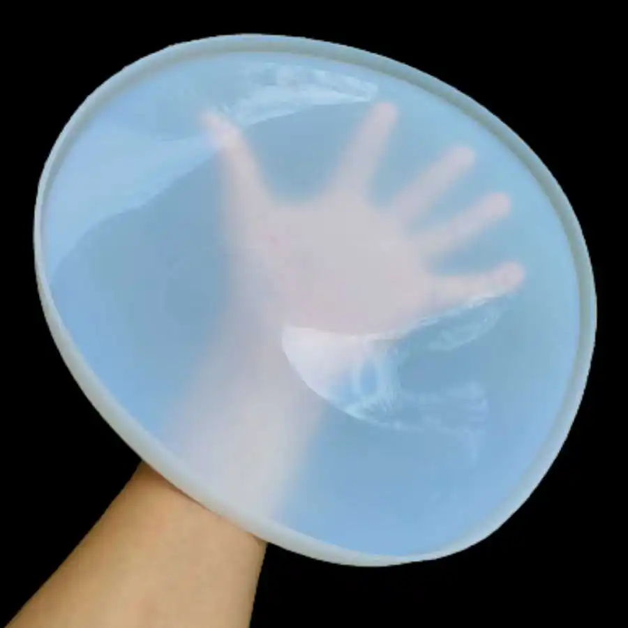 30cm Large Circle Resin Tray Mold 11.8 inch Silicone Dish Mould Round Serving Epoxy DIY Clock Casting  Home Decoration