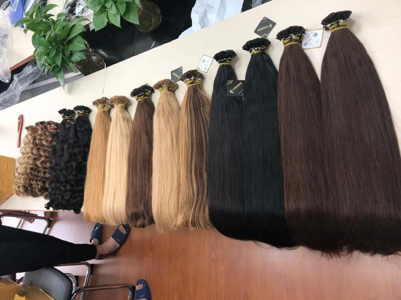 Luxshinehair  Keratin itip bonding natural wavy full ends Brazilian Virgin Human Hair Cuticle Aligned from Laura