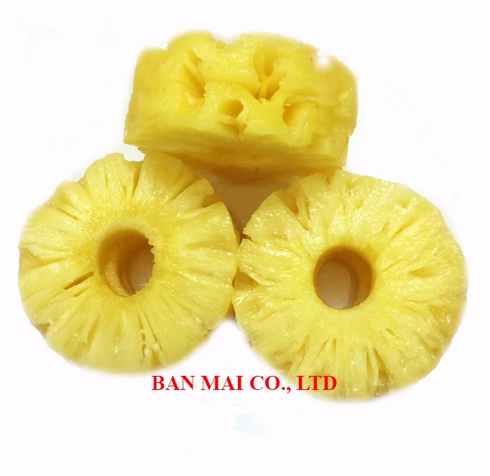 Canned Queen Pineapple Slices Made in Vietnam Preserved in Syrup Max. Moisture 75% with 2 Years Shelf Life
