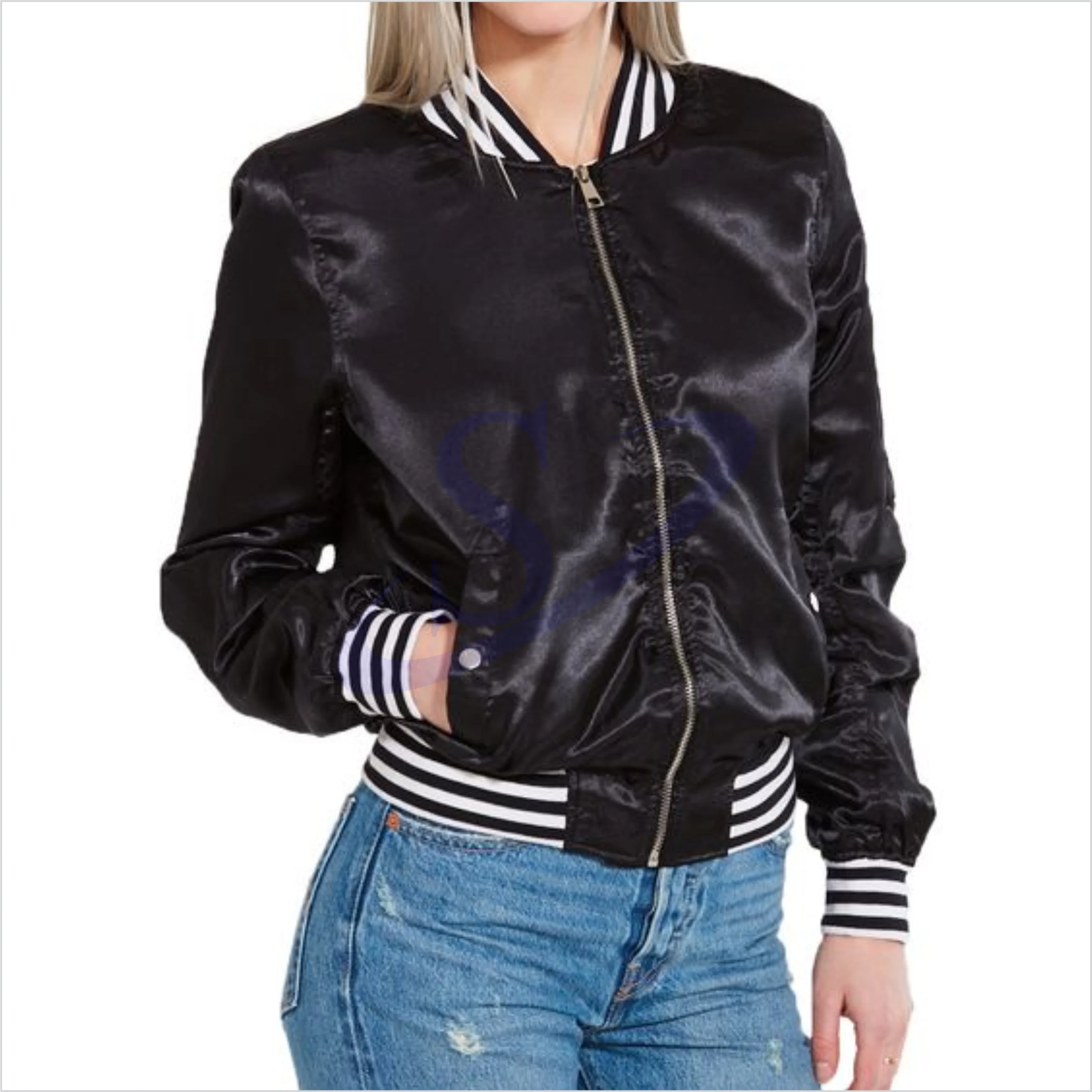 Женская обувь из натуральной кожи 100% куртки по индивидуальному заказу и квалифицированных куртки на рупор индустрии Сатиновые подкладочные черный дизайн укороченный топ Куртки