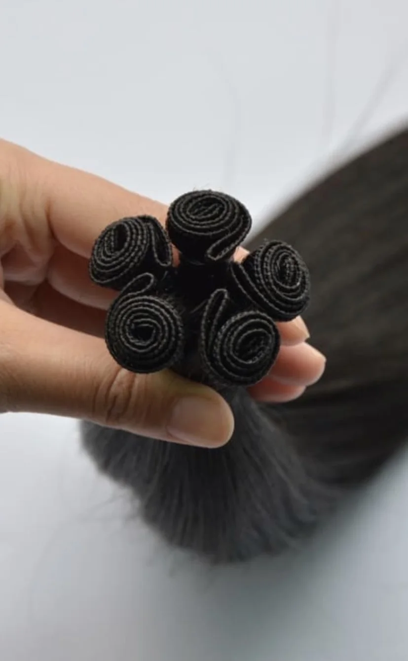  Высококачественные человеческие волосы для наращивания связанные вручную длинные большой запас-ANGELHAIR