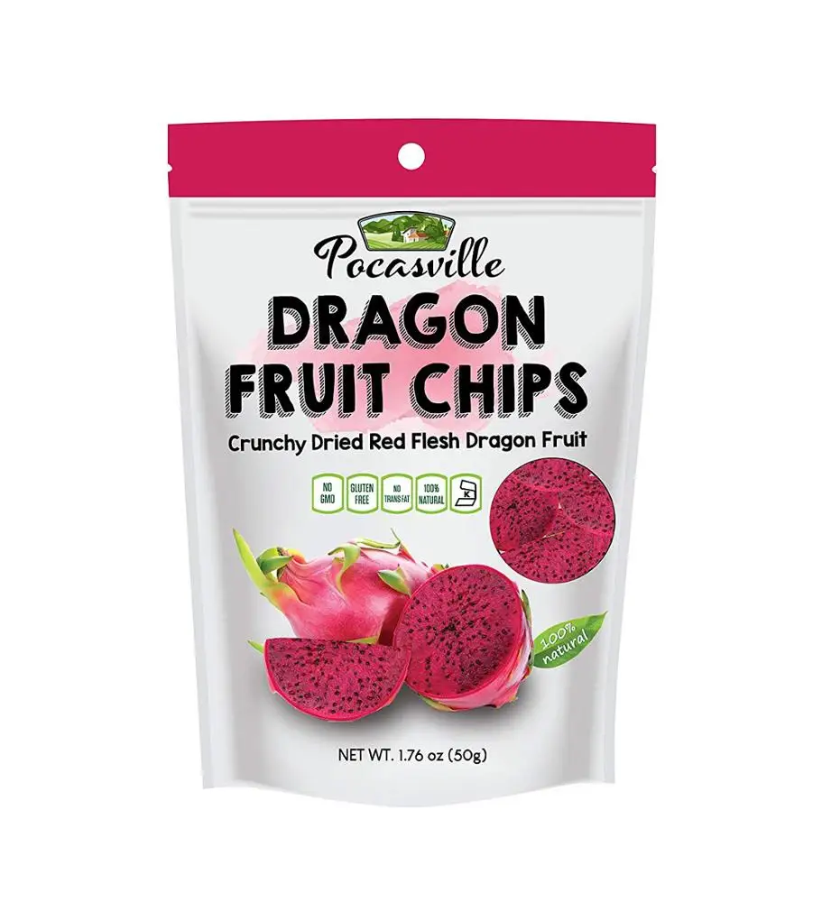 
Vaccum Dried Dragon Fruit Chips contains Organic Dragon Fruit Chip 