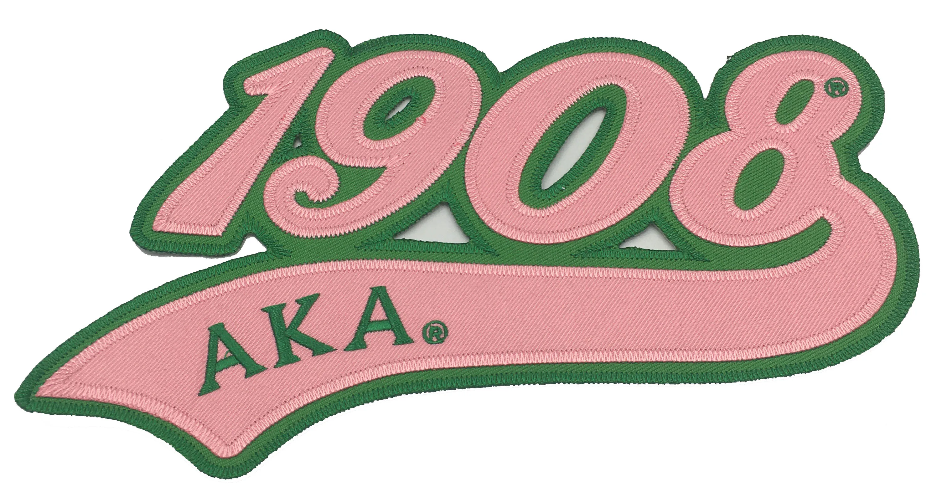 Custom logo number and alphabet applique embroidery patches  AKA 1908 Applique patches for clothing