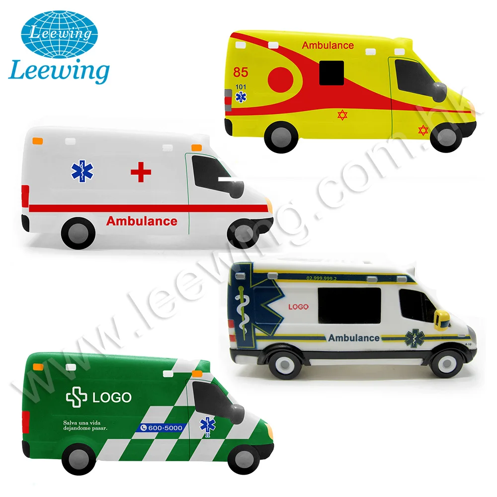 Customized Vinyl Car Shape Coin Bank Money Box Ambulance Car Toys