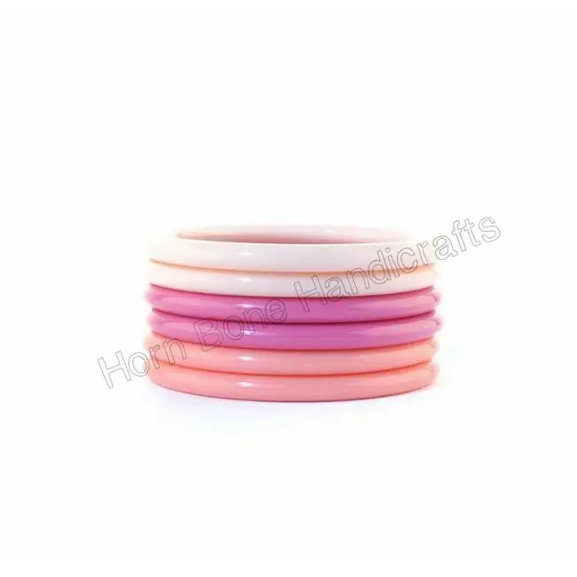 New Year 2022 Trendy and Premium Quality Custom Design Resin Bangle Set Fashion Jewelry 10 Pieces Bangle Set  Brass Bracelet