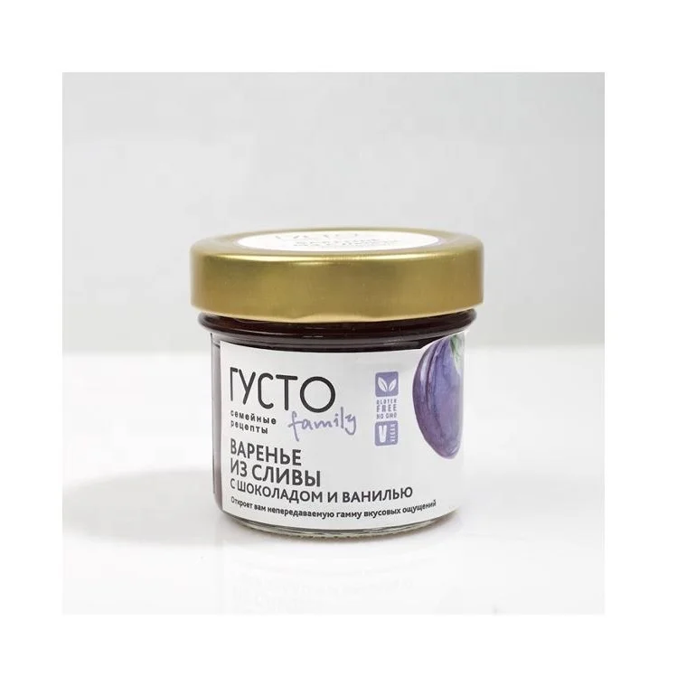 280 г стеклянная банка Слива с шоколадом органическое джемом
