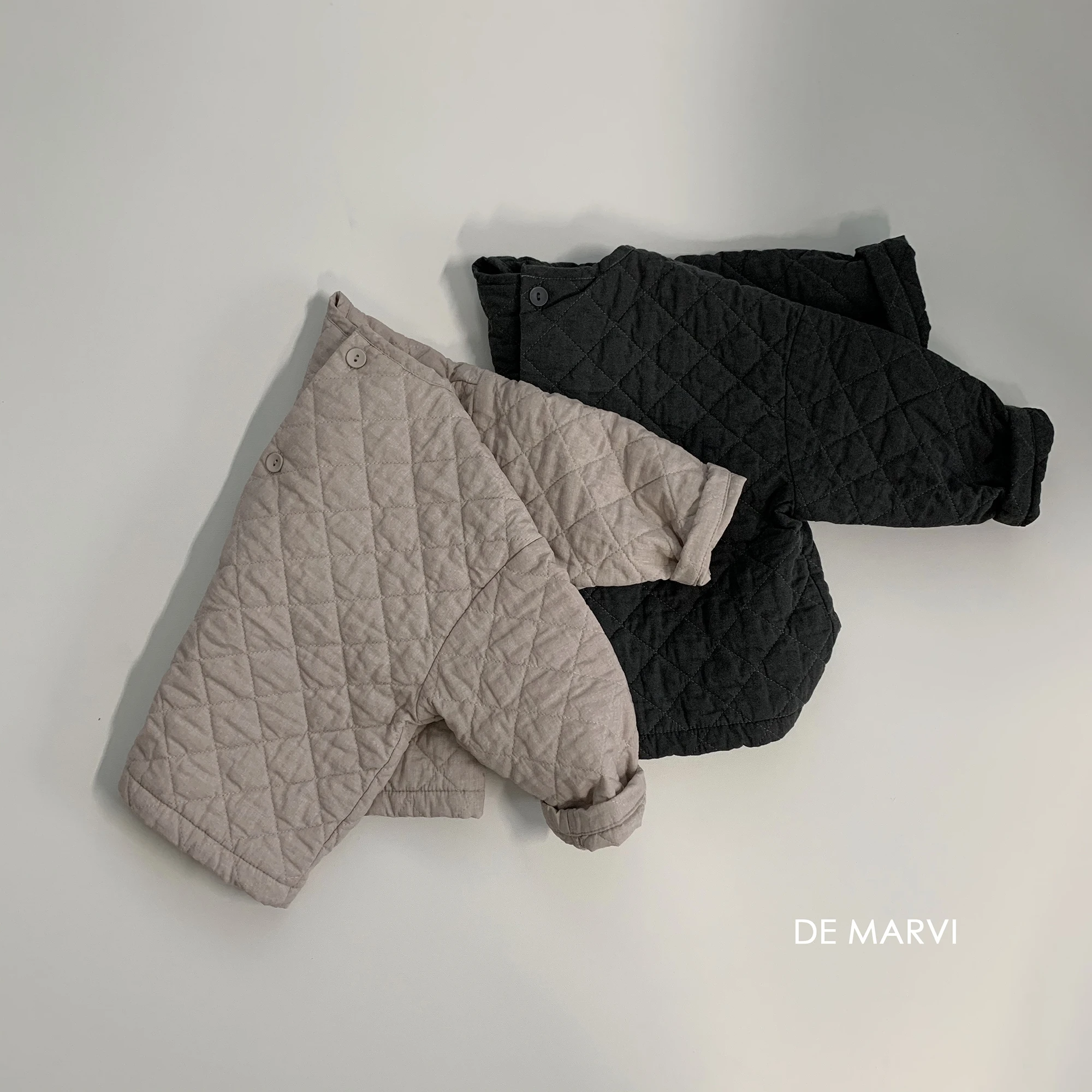 DE MARVI Kids Boys Girls Quilted Pullover Children Toddler Shirts Sweater Cardigan Clothes Wear OEM Wholesale MADE IN KOREA