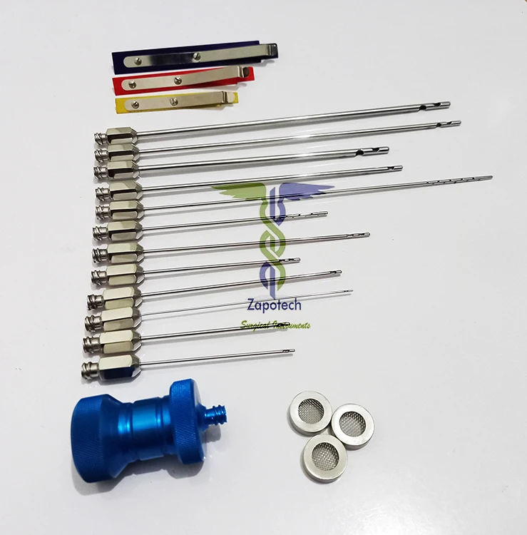 Хорошее качество набор cannula для липосакции с нанонанонаполнителем переноса жира из нержавеющей стали