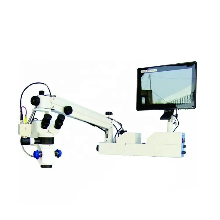Surgical Ent operating Microscope 5 step zoom with Ceiling Mount, Digital Camera and Beam Splitter