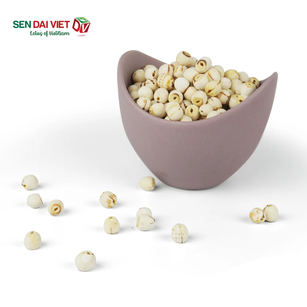 White Color Ivory Lotus Seed Particle Shape Nuts Peeled Off 100% Purity ISO Certificate Dried Lotus Seeds from Vietnam