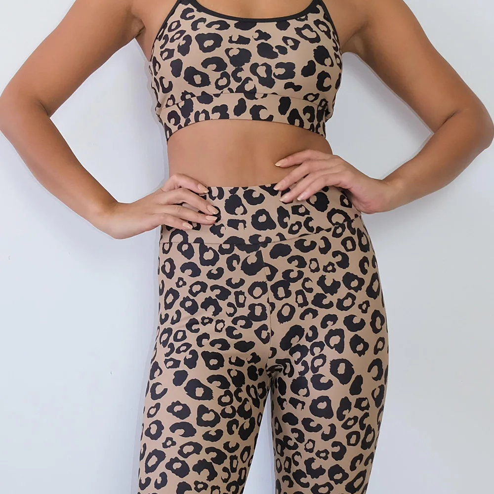 
Outdoor Sportswear Fitness Gym Clothing Shark Women S High Waist Yoga Pants Seamless Leggings Animal print sports bra 